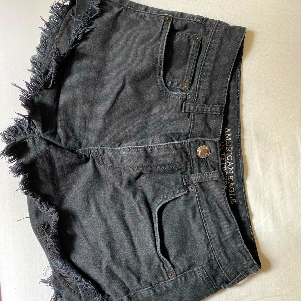 Black American Eagle Jean Shorts